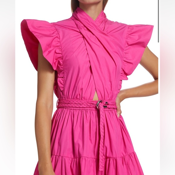 Derek Lam 10 crossby Finn ruffle wrap dress - Picture 4 of 8